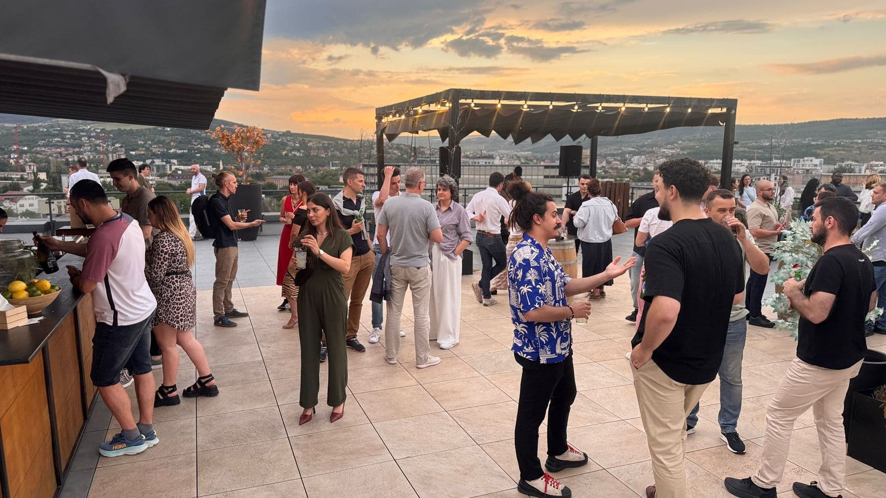 The Cluj Tech Mixer launch on the CBC Sky Garden rooftop